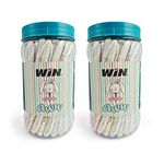 WIN Aww Ball Pens Set | 100 Blue Ink Pens, Jar | Gifts for Stylish Girls & Women | Pens for Writing | 0.7 mm Tip Ball Pens Pack | Smooth Writing Pastel Pens | Stationery Set for Student