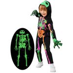 Kids Halloween Skeleton Costumes Toddler Boys Girls Glow in the Dark Costume Scary Skull Jumpsuits Outfit