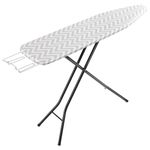 Amazon Basics Full-Size Ironing Board - 4-Leg Fold-Up, Chevron Removable Cover