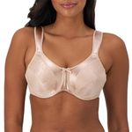 Bali Satin Tracings Minimizer Bra, Underwire Bra, Full-Coverage Bra, Maximum Support Minimizer Underwire Bra, Rosewood, 34C