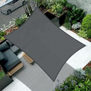 Cool Area Voile d'ombrage Rectangulaire 2x3m Imperméable Toile Ombrage 95% UV Protection pour Patio Balcon Jardin Terrasse Extérieur-Antracite