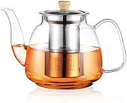 CNGLASS 1100ml Glass Teapot with In