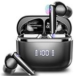 Aptkdoe Wireless Earbuds, 2024 Bluetooth 5.3 Headphones with ENC Noise Cancelling Mic, 48Hrs Deep Bass Bluetooth Earbuds with Dual LED Display, Light Weight, Touch Control Wireless Earphones