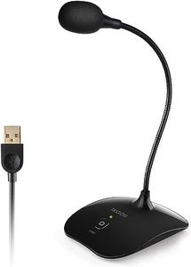TKGOU USB Microphone for PC, Computer Microphone, PC Microphone with Mute Button & LED Indicator, Laptop Desktop Condenser Mic, Great for Podcast, Gaming, Streaming, Recording - Windows & Mac