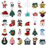 30pcs Christmas Mini Ornaments, Resin Ornaments Miniature Ornaments for Mini Christmas Tree Decorations