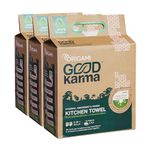 Origami Good Karma 2 Ply Kitchen Tissue Paper Roll - Pack of 6 (75 Pulls Per Roll, 450 Sheets)