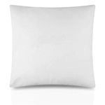 2 Pack Filled Cushions 17" x 17" Inches Poly Cotton Cushion Pad Inner for Indoor Outdoor Seat Inserts (43 Cm x 43 Cm) Plain White, Pack of 2