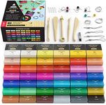 Arteza Polymer Clay Kit, Modeling Clay Oven Bake for Adults and Teens with 5 Sculpting Tools, 42 Colors, Made for Clay Earrings, Jewelry Making and Crafts