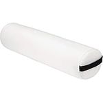 TecTake Pillow Knee roll Round Bolster Cushion for Massage Table Tube Foam (White)