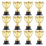 TOYANDONA Mini Trophies, 10/12/ 24 Pack Mini Gold Award Trophy Cups, Golden Trophies For Party Favors, Kids Classroom School Rewards, Competition Or Celebration Events Awards Props