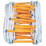 Meidansini Rope Ladder, Fire Escape ladder 10M Flame Resistant Fire Ladder Safety Ladders with Hooks, Rescue Ladder Fast to Deploy Rope Ladder for Balcony Window, Load Capacity up to 900 kg