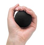 Theraband Hand Exerciser, Extra Firm Stress Ball for Hand, Wrist, Finger, Forearm, Grip Strengthening and Therapy to Increase Hand Flexibility and Relieve Joint Pain (Black, Standard)