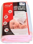 AiRoya® Premium 2-sided Cot Bed Bumper, Double layers for extra-padding, Safety Standard Compliance - BS 1877, Breathable Safe Cot liner (Pink)