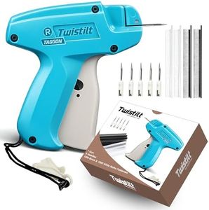 Stitch Gun for Clothes (Quick Fix Tool, Not a Sewing Machine), Handheld Clothing Tag Gun for Quick Clothing Repairs Includes 6 Needles, 1000 Black & 1000 White Fasteners (Blue)