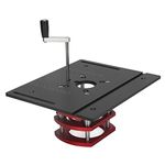 Router Lift Table Manual Lifting System Height Router Table Saw Insert Base Plate for Woodworking DIY Adjustable (Black)