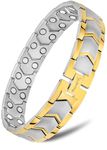 MagnetRX® Ultra Strength Magnetic Bracelet - Effective Stainless Steel Magnetic Bracelets for Men - Adjustable Bracelet Length with Sizing Tool for Perfect Fit (Silver & Gold)