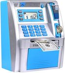 Upgraded Talking ATM Piggy Bank for Kids Adults,Toy Money Bank for Real Money with Voice Prompt,Data Save,Card,Saving Target,Balance Calculator,Electronic Money Safe Coin Box,Hot Gift for Boys Girls