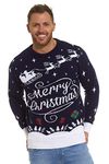 New Christmas Xmas Crew Neck Jumper Sweater Retro Novelty Knitted Mens Ladies Unisex Size XS - 4XL, Long Sleeve