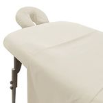 LONDON LINENS Soft Microfiber Massage Table Sheets Set 3 Piece Set - Includes Massage Table Cover, Massage Fitted Sheet, and Massage Face Rest Cover (Cream)