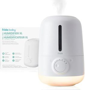 Frida Baby 3-in-1 XL Top Fill Humidifier for Bedroom, Cold & Flu Relief, 6L Tank Cool Mist Humidifier for Large Rooms + Diffuser, Nightlight, Auto Shut-Off, Quiet, Carry Handle, Essential Oil Diffuser