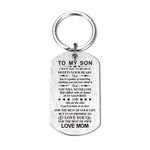 To My Son Daughter Gifts Keychain from Mom Dad, I Want You to Believe, Birthday Christmas Gifts for Son Daughter Key Chains