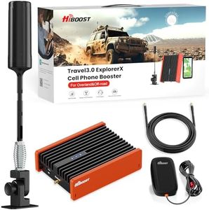 HiBoost Cell Phone Signal Booster for Overland and Off-road Vehicle | Boosts 5G & 4G LTE for All Carriers - Verizon, AT&T, T-Mobile & More | Folding Antenna Mount | Ultra-stable Booster | FCC Approved