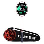 Apacs Z-Ziggler (Unstrung, 38 LBS Max Tension) 6.4mm Slim Shaft | Made in Vietnam | 100% Japanese Graphite Badminton Racket with Free Full Cover | G2-4 1/8 inches (Red)