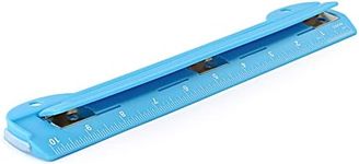 3 Hole Punch Blue, Portable Hole Puncher for 3 Ring Binder, 3 Sheets Capacity, Removable Chip Tray, 10” Ruler for School, Office, Also Available in Purple, Pink, Green, Red, Grey, 1 Pc-by Enday