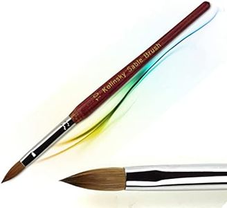 NMKL38 Acrylic Nail Brush Kolinsky Sable Hair Wood Handle Pen for Acrylic Powder Liquid Nail Art Manicure Too (SIZE 10)