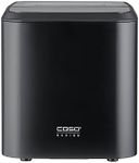 CASO Design Clear Ice Advanced Ice Maker, Compressor Ice Cube Maker, Ice Machine for Matte or Slow Melting Clear Cubes, Ready in 8-12 Mins, Quiet 48 dB, Large 1.5 L Water Tank, Self Cleaning, Black