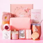 40th Birthday Gifts for Women,40 Year Old Unique Happy Birthday Gift Set Box for Her,Self Care Package Relaxation Spa Bath basket for Female,Christmas Gifts Ideas for Mom Sister Friends Wife Aunt