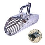 comincia Sand Scoop for Metal Detecting,Stainless Steel Metal Detector Beach Finds Scoop, Heavy Duty Metal Detector Accessories,Metal Detecting Digging Shovel Beach Sand Sifting for Treasure Hunting