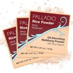 Palladio Rice Powder Loose Setting Powder Absorbs Oil Leaves Face Looking and Feeling Smooth Helps Makeup Last Longer For a Flawless Fresh Look Pack, Translucent, 1 Count, (Pack of 3)