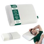 The White Willow Orthopedic Memory Foam XXL Size Neck & Back Support Sleeping Bed Pillow with Removable Zipper Cover (27" L x 17" W x 6" H Inches)- Multi