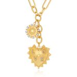 JANMANY Chunky Charm heart Necklace for Women Trendy, 18K Real Gold Electroplated Heart Choker Pendant, Thick Chain Necklace, Luxury Style Neutral Necklace for Women Jewelry Gifts, 18K Real Gold