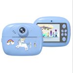 JOYJUNGLE Instant Print Camera for Kids, Dual Selfie Digital Camera with 1080P HD Videos Recoding, 48 MP Instant Photo Printer for Boys and Girls (Color) (Blue)
