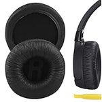 Geekria QuickFit Leatherette Replacement Ear Pads for JBL JR300, JR300BT, T450BT, T500BT, Tune 500, Tune 500BT, Tune 510BT, Tune 600BTNC Headphones Ear Cushions, Headset Earpads (Black)