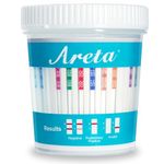 5 Pack Areta Multi Drug Urine Test Cup Kit with Temperature Strip, Instant Testing 14 Drugs Buprenorphine (BUP),THC,OPI 2000, AMP,BAR,BZO,COC,MET,MDMA,MTD,OXY,PCP,PPX,TCA