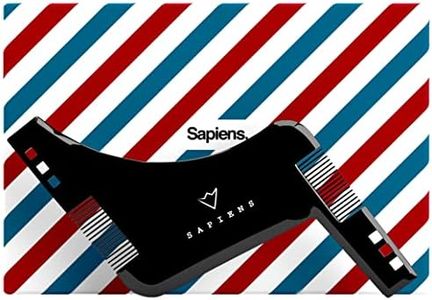 Peigne Pochoir Barbe Homme par Sapiens - Accessoire de Rasage et d’Entretien de Contour de Barbe + Guide d'Utilisation Imprimé + Ebook Offert