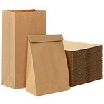 Large Brown Paper Bags 50pcs,30,5 × 20 × 12,5 cm Paper Bread Bags Kraft Paper bags for Easter Halloween Christmas Wedding Birthday Party