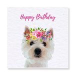 West Highland Terrier Birthday Card - Westie Card