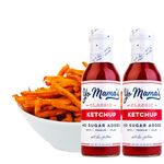 Keto Classic Ketchup by Yo Mama's Foods – Pack of (2) - No Sugar Added, Low Carb, Vegan, Gluten Free, Paleo Friendly, and Made with Whole Non-GMO Tomatoes!