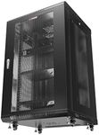 Sysracks - Server Rack - Wall Cabinet - Wall Mount Rack on Casters Locking Network Enclosure with Fans - VENTED Door Audio Rack - Network Rack - 24 Inch Depth AV Cabinet (18U (24" W x24 D x35 H))