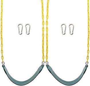 Sunnyglade 2PCS Swings Seats Heavy Duty with 66" Chain Plastic Coated, Playground Swing Set Accessories Replacement with Snap Hooks, Support 500lb
