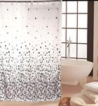 KAV Hihj Quality Polyester Fabric Shower Mould and Mildew Resistant Curtain 180 x 180 cm (71 x 71 Inch) Tiles Patterned (Choose Colour from Drop Down menu) (Grey Mosaic, 1), Measures