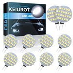 G4 LED Bulb RV Led Lights Interior G4 Led Light Bulbs Replacement Halogen Bulb Puck Lights Desk Lamp RV Camper Marine Cabinet Lighting White DC/AC 12V,Pack of 10