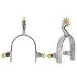 Horse Spurs, 1Pair Stainless Steel Western Cowboy Spurs Exquisite Gear Spurs Equestrian Gear Accessories
