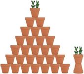 32pcs Small Mini 2" Terracotta Pot Clay Ceramic Pottery Planter, Cactus Flower Nursery Terra Cotta Pots, with Drainage Hole, for Indoor/Outdoor Succulent Plants, Crafts, Wedding Favor