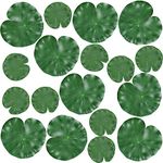 FFWHKON Floating Lily Pads Plastic Pond Ornaments, 18Pcs Artificial Lotus Leaves,Plastic Foam Water Lily Pads Foliage Pond Decor for Koi Fish Pool Patio Aquarium