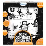 Skillmatics High Contrast Sensory Cloth Mat for Babies & Infants - Newborn Visual Stimulation, Observation Skills, Gifts for 0 to 18 Months, Multicolor